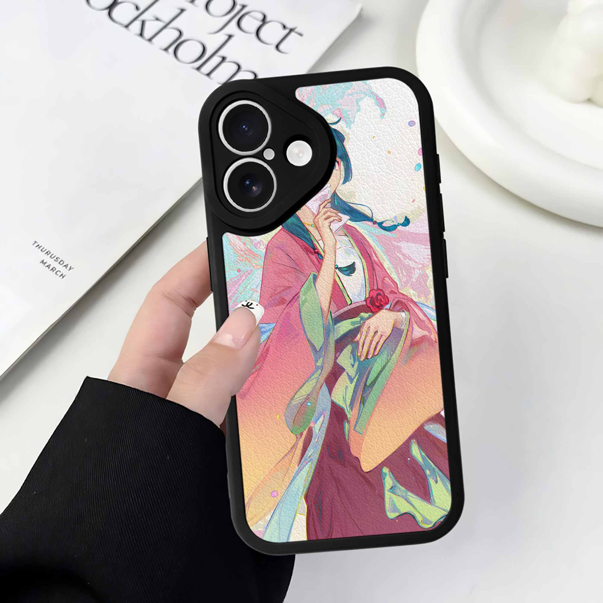 （画像用） 薬屋のひとりごと The Apothecary Diaries 【iPhone 16シリーズ対応】シリコンスマホケース（レザー調） 材質：シリコン